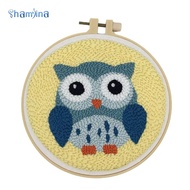 [Shamjina] Animal Rug Hooking Kits for Beginners Punch  Starter Kit Wool DIY Rug Punch Kit with Punc