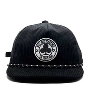 HITAM Jaya.indo.id Men's recommendation FREE ONKIR Hat 6 Panel Cap Corduroy - Black togedherr logo