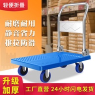 LdgTrolley Pull Goods Foldable Household Portable Mute Trolley Handling Hand Pull Platform Trolley Express Luggage Troll