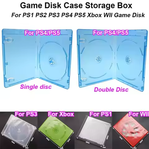 1pcs Plastic CD Game Cover Protective Design Replacement Accessory CD Game Protective Box for PS1 PS