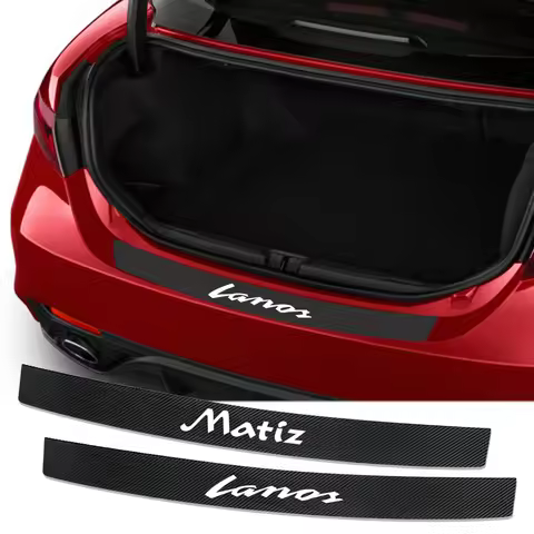 Car Rear Bumper Load Edge Protector Stickers Protector Carbon Fiber Decals Styling Accessories For D