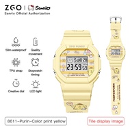 Sanrioดิจิตอลมัลติฟังก์ชั่นาฬิกาข้อมือPom Pom Purin 50mกันน้ำกีฬากลางแจ้งนาฬิกาสำหรับเด็กเด็กสาว