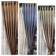 NEWs Imported blackout embossed glowsy curtains with 6 waves