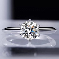 Luxury 0.5ct 1ct 2ct 3ct 5ct Moissanite Ring S925 Sterling Silver Women's Wedding Ring High End Gift