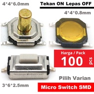 Wholesale Pack - SMD Micro Tactical Momentary Push Button Switch Mini Press On Switch