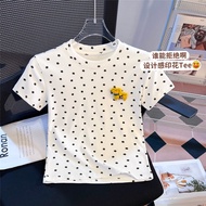 Kanifio Fashion Women Printed T-Shirts Short Sleeve Casual Loose Top Tees Summer Tshirts 6750 D232