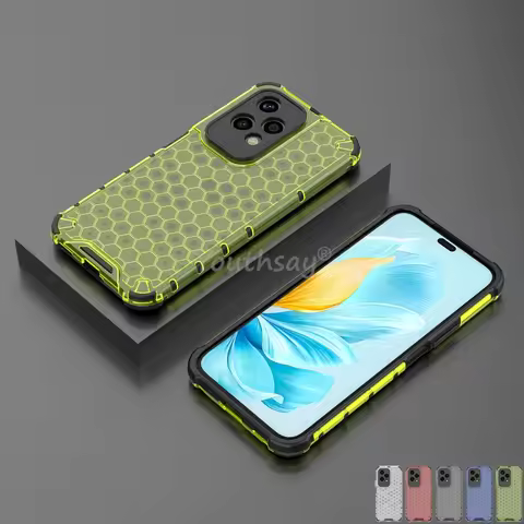 Honeycomb Shockproof For Honor 200 Lite Case Armor Capa Honor 200 Lite Cover Translucent Protect Cov