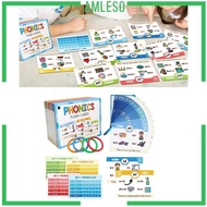 [Amleso] Phonics Flash Cards Sight Words Fun Home School Supplies Letter Sound for Elementary Kinder