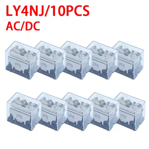 10pcs white LY4NJ HH54P LY4N-J 14 Pin AC/DC 6V 12V 24V 36V 48V 110V 220V Mini Relay Intermediate Ele