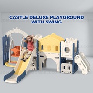 CASTLE DELUXE PLAYGROUND WITH SWING Indoor Outdoor playset Gelongsor