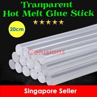 【SG Seller】✔️20cm Long Hot Melt Glue Sticks✔️ 7mm Diameter Glue Gun Clear Glue Kids Art And Craft Work DIY Repair