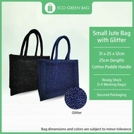 Jute Small Bag Glitter Birthday Gift 31*25*12cm