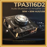 Audio Bluetooth 5.0 Amplifier 2.0 2x50W TPA3116D2 -PA516