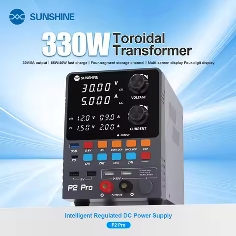 SUNSHINE P2 Pro 330W Intelligent Regulated DC Power Supply Toroidal Transformer 30V/5A Output Repair