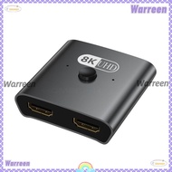 WARREEN HDMI Splitter, Bidirectional 4K@120HZ HDMI Switch, Advanced High-definition 8k@60HZ Two-In O