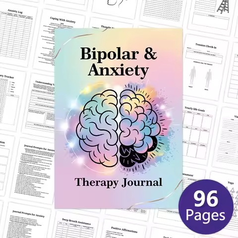 Bipolar & Anxiety, Bipolar Disorder, BD Psychological Therapy, Journal Planners Notebook