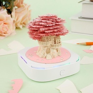 3D Desk Calendar Creative 3D Memo Pad Decorative 3D Art Calendar with LED Light Tear Away 3D Memo Pa