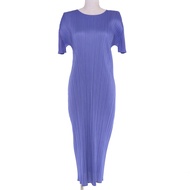 全新☆ 三宅一生PLEATS PLEASE PLEASE 25SS PP51JH135 短袖長連身裙，藍色，4 碼，日本製造，正品，女款。