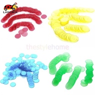 [LAHOMIA] 4 Colors Bingo Games Chips Markers for Bingo Cards Game Plastic Bingo Chips 3/4 Inch Pack 