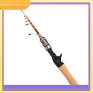 【GRKN】1.5m Spinner Casting telescopic carbon Fishing Rod UL Horse Mouth Rod 2-6lb