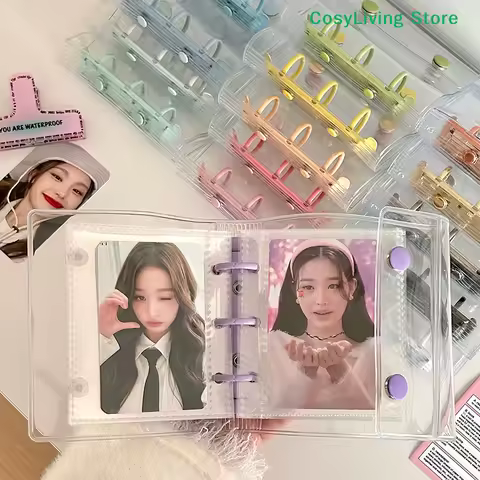 [CL]Transparent Binder Photo Album Kpop Photocard Holder Idol Card Collect Book Binder Photocards Al