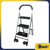 OREX HEAVY DUTY LADDER WITH  TROLLEY - 3 STEP