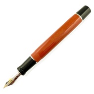 【5積分】成色極佳 ▲ 派克（PARKER）Duofold經典REDCT百年紀念款鋼筆，18K金筆尖（F尖），橙/銀色，法國製造，男士款