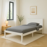 Loft Living MIKA Wooden Single Bed Frame-White
