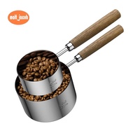 Stainless Steel Dog Food Scoop with Two-Pack Measuring-Cup: 1CUP and 1/4CUP-Perfect for Precise Pet 