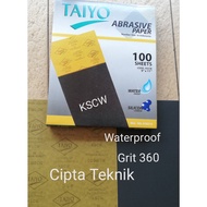 Taiyo Grit 360 KSCW Waterproof Sandpaper CC360 CW Sandpaper Grit360 Sand Paper