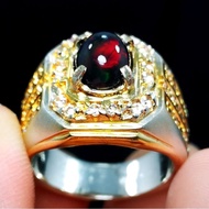 NEWEST KALIMAYA BLACK OPAL MEN'S RING STONE LUXURY CHROOME DOFF COMBINATIONRing