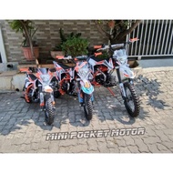 Motor Mini Trail 50Cc 4Tak + Lampu Depan Ban Ring 10-12 Automatic 50Cc