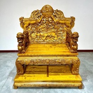 S. Lee Wooden Sofa in Chinese Antique Style Lion Big Treasure Seat Master Chair Solid Wood Seat Repa