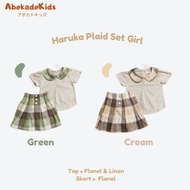 Abokado - Haruka Plaid Set Girl - Premium Flannel Skirt and Skort Set