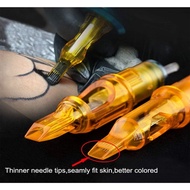 5pcs RL/RS/RM/M1 Yellow Dragonfly Disposable Tattoo Needle Silicone Sterilized Tattoo Cartridge Need