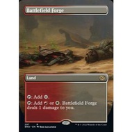 BORDERLESS Battlefield Forge The Brothers War Land Magic the Gathering mtg
