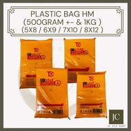 Plastic Bag HM [ 300gram+- &amp; 1KG / Plastik Beg HM / Plastik Bungkus Tapao （5X8 6X9 7X10 8X12）