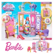 Barbie Dreamtopia Fold &amp; Go บ้านตุ๊กตาบาร์บี้ อุปกรณ์ครบชุด พับเก็บได้พกพาง่าย ลิขสิทธิ์แท้