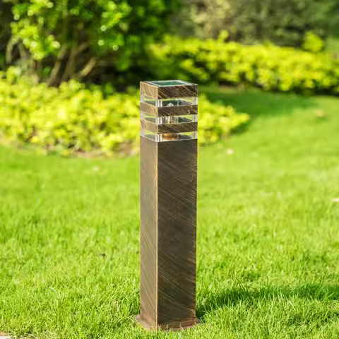 Waterproof Aluminum Pillar Light Outdoor E27 LED Garden Lawn Lamp Aluminum Pillar Post Light Landsca