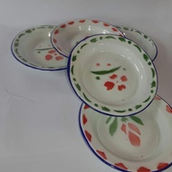 1 Lusin Piring Enamel 20Cm Seng Jadul Piring Makan/ Alat Makan Murah