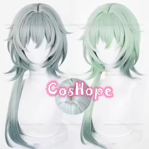 HSR Anaxagoras Cosplay Wig Anaxa 65cm Green Gradient Wig Cosplay Anime Cosplay Wigs Heat Resistant S
