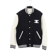 [Used] Celine CELINE Blouson Teddy Varsity Jacket 2V29V896C Wool Leather Blouson Men's Used B
