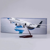 47CM Resin Airplane Model A350 Hensha Airplane with Light with Wheels Simulation Static Airplane Mod