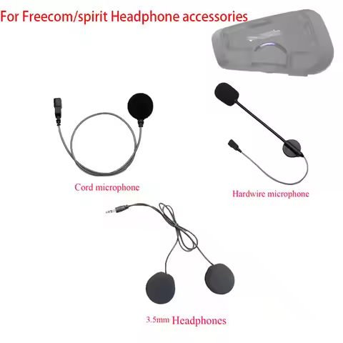Soft wire microphone Hard wire microphone and 3.5mm speaker 40mm For Cardo Freecom/spirit motorcycle