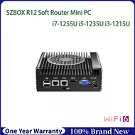 SZBOX R12 Soft Router Mini PC/i7-1255U i5-1235U i3-1215U Low Power Network Firewall Appliance