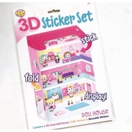 3D Doll House Building Sticker Set