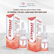 Combo of 2 Boxes of Xypenat Nasal Spray 30ml - Hypertonic 1.7% NaCl, Daily Nasal Congestion Relief