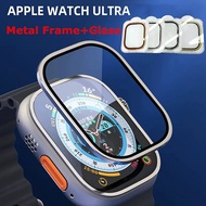 Metal Frame Case Glass For Apple Watch Ultra 49mm Full Cover Screen Protector Film for Apple iWatch Ultra Watch Ultra Glass