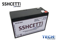 SSHCETTI 12V 8.5 / 9 LITE AH PREMIUM Rechargeable Sealed Lead Acid Battery For Electric Scooter/ Toys car / Bike /Solar /Alarm /Autogate/UPS/ Power Solution