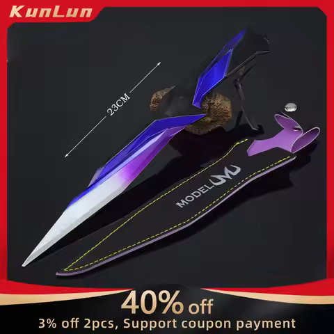 30cm Valorant Singularity Knife Visual Shine Version Metal Model with Holster Real Steel Katana Outd